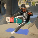 Skateboard em ação no jogo EA Sports, diversão e esportes radicais para todos.