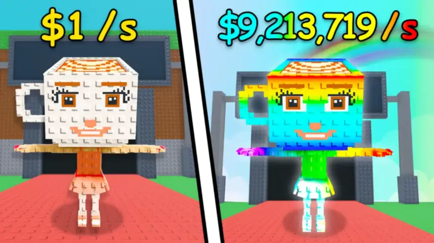 Mutações de cérebro roubado no jogo Roblox com aparência assustadora.